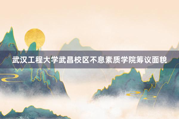 武汉工程大学武昌校区不息素质学院筹议面貌
