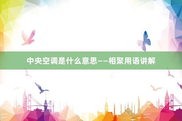 中央空调是什么意思——相聚用语讲解