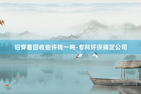 旧穿着回收些许钱一吨-专科环保搞定公司